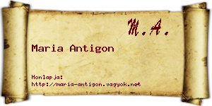 Maria Antigon névjegykártya